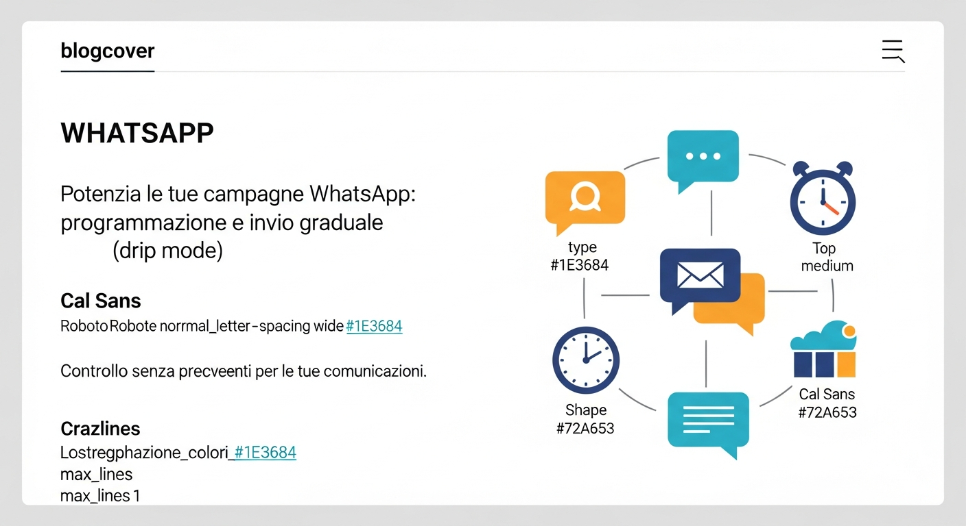 Potenzia le tue campagne WhatsApp: programmazione e invio graduale (drip mode)