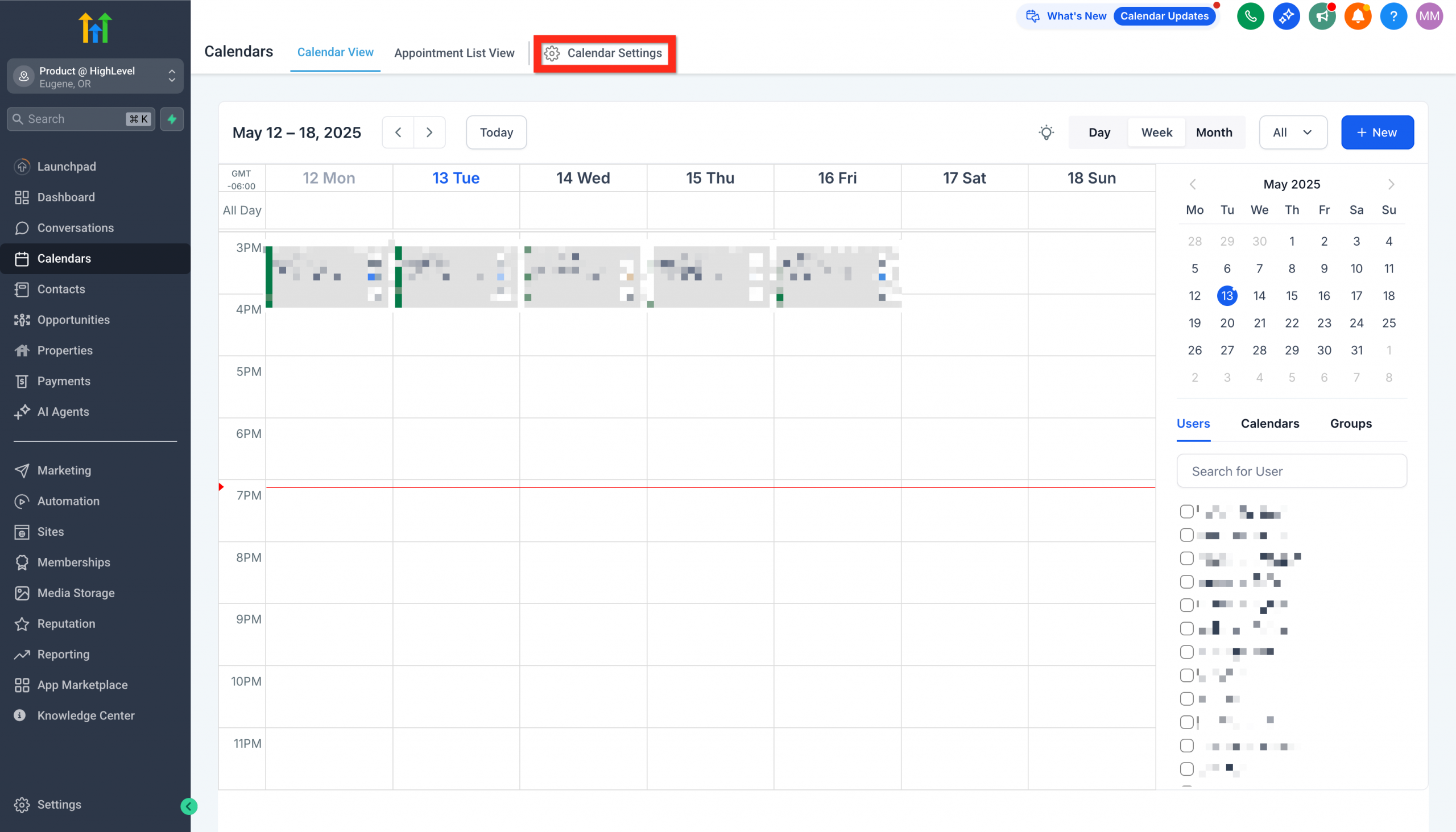 Navigazione verso le impostazioni del calendario per le integrazioni.
